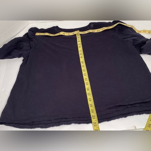 Velvet label long sleeve blue cotton top - Picture 4 of 11